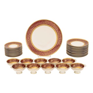Late 20th Century Rosenthal Porcelain Partial Dessert Service, 35 Pieces For Sale