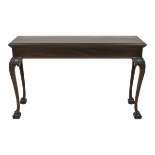 Stickley Ball & Claw Chippendale Mahogany Console Table For Sale