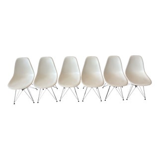 White DSR Chairs by Charles & Ray Eames for Vitra, 2012, Set of 6 For Sale