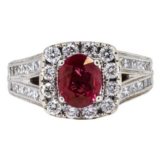 Late 20th Century Neil Lane Ruby Ring, Size 6 For Sale