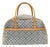2001 Louis Vuitton Marie Navy Blue Monogram Canvas and Leather Hand Bag For Sale