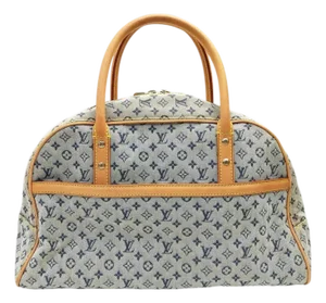 2001 Louis Vuitton Marie Navy Blue Monogram Canvas and Leather Hand Bag