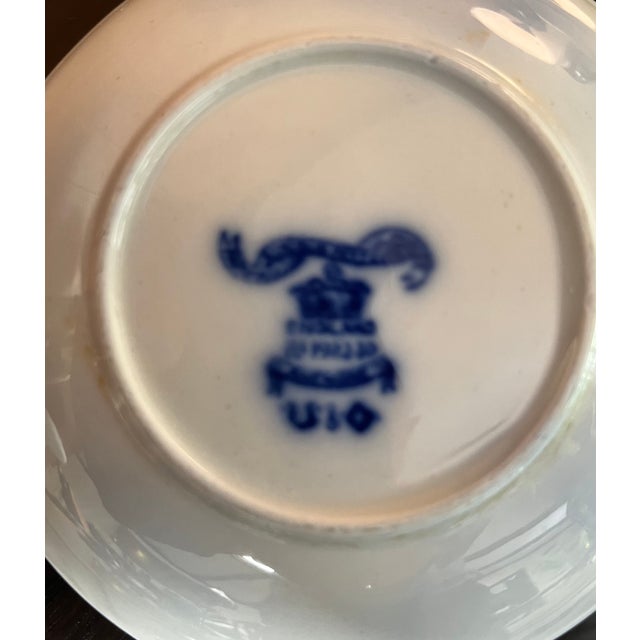 Set of Three “Flow Blue” Saucers - 1892 For Sale - Image 11 of 13