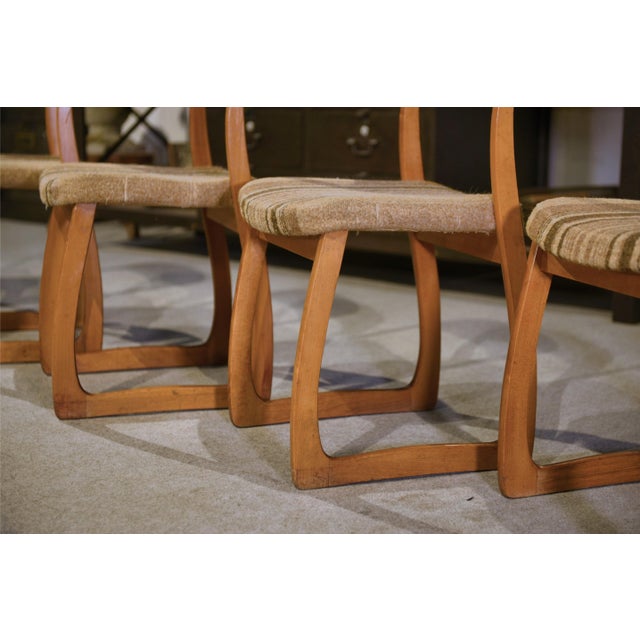 Vintage Sleigh Chairs, 1960s, Set of 6 For Sale - Image 3 of 15