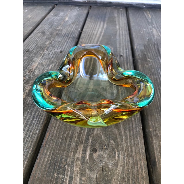 Mid-Century Modern Mid Century Murano olle Art Glass Bowl For Sale - Image 3 of 13