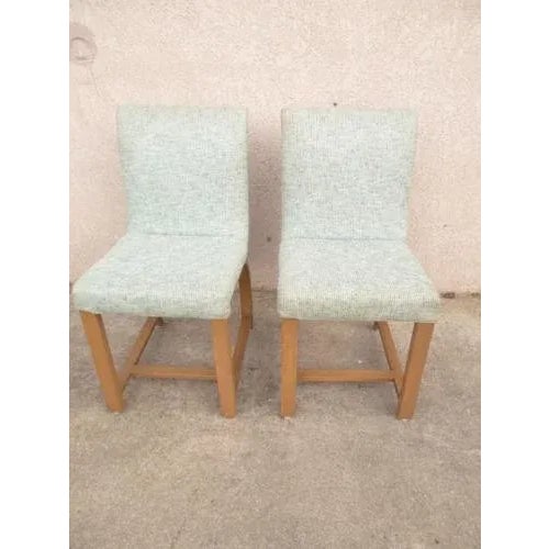 Great shape tight and sturdy. Lite wear. Lite soiling on fabric. Seat height 17.5. See more gilbert rohde side and arm...
