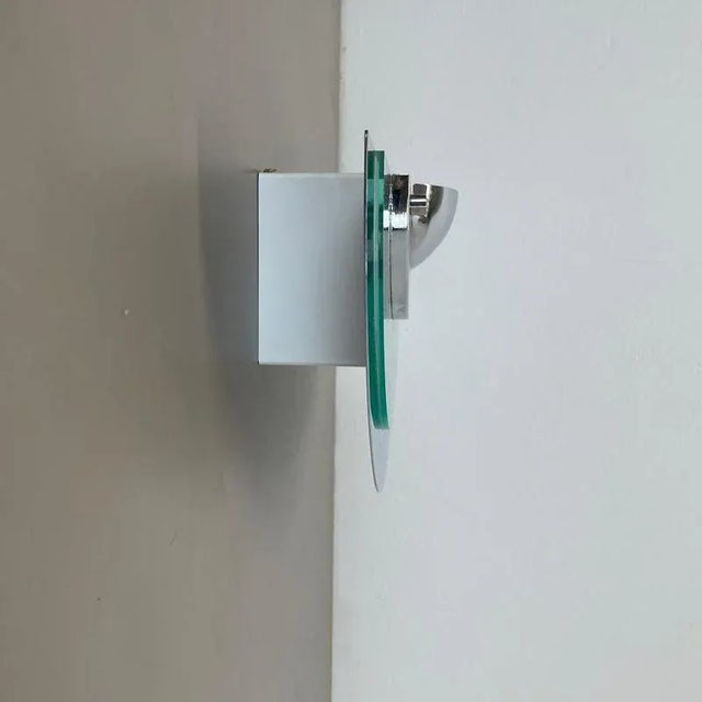 Postmodern Postmodern Mirror Glass Wall Light from Hustadt Leuchten, 1980s For Sale - Image 3 of 18