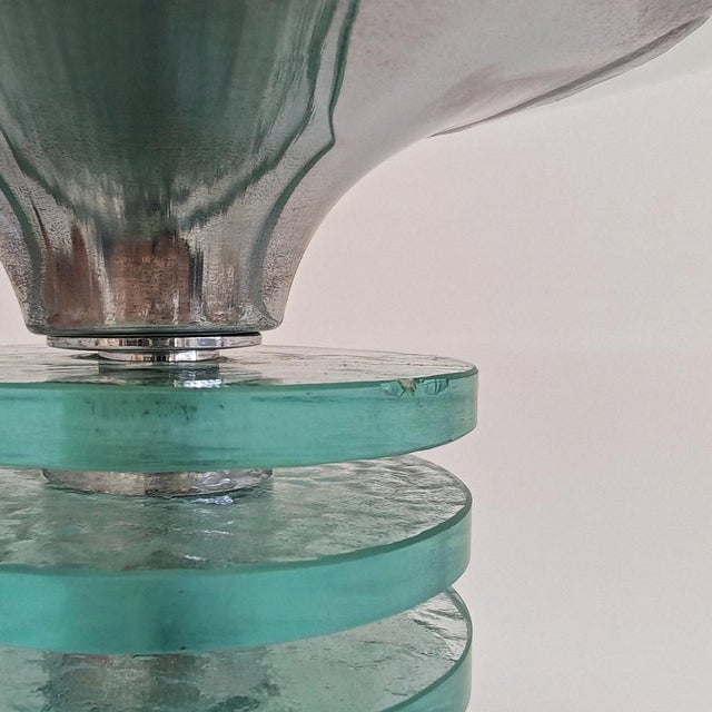 French Art Deco Floor Lamp in Satin Glass, 1920s For Sale - Image 9 of 18