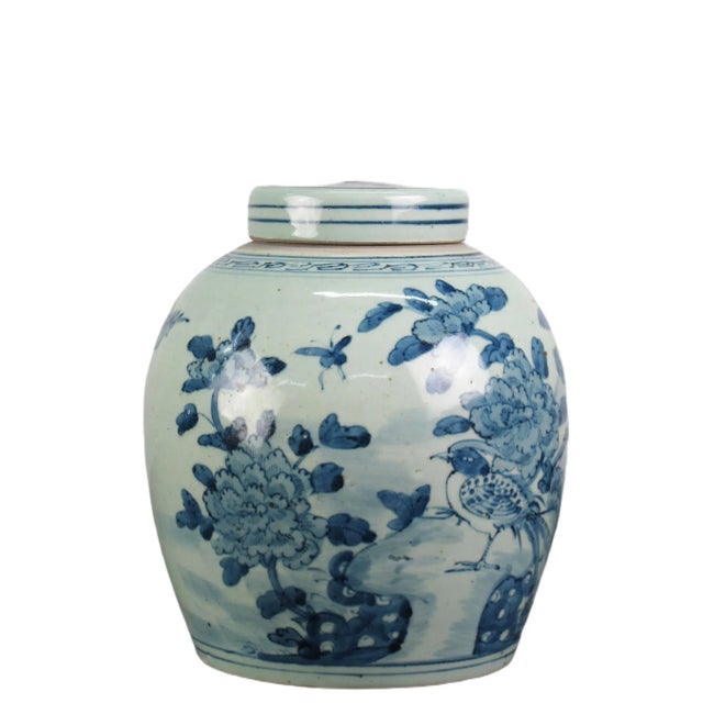 Soft Blue Jar W/Lid For Sale In Greensboro - Image 6 of 9