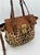 Tan Mid 20th Century Dolce and Gabbana Leopard Print Pony Hair Tan Leather Miss Privee Shoulder Bag For Sale - Image 8 of 11