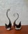 Stunning black swans from murano, dating from the 1970s. Exquisite and refined sommerso craftsmanship. attributed to the...
