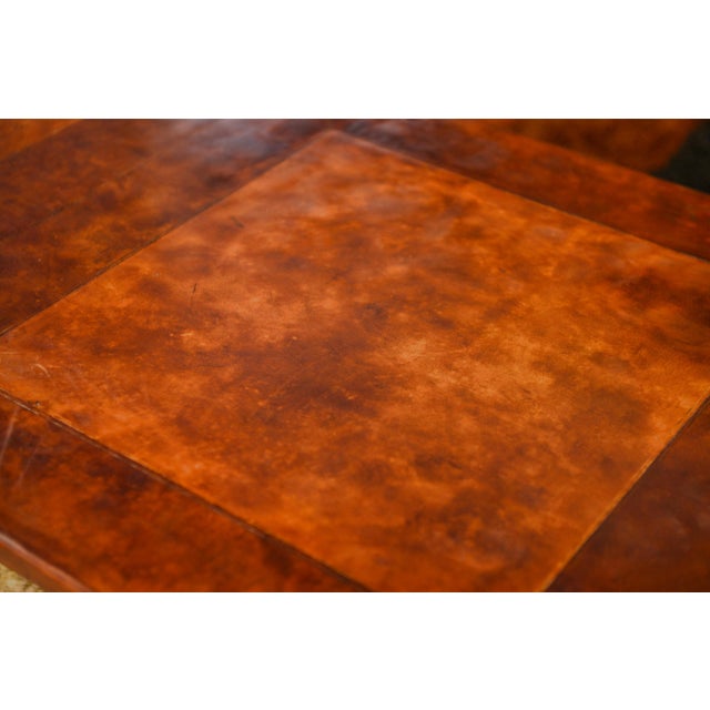 1950s Vintage Coffee Table in Leather, 1950s For Sale - Image 5 of 10