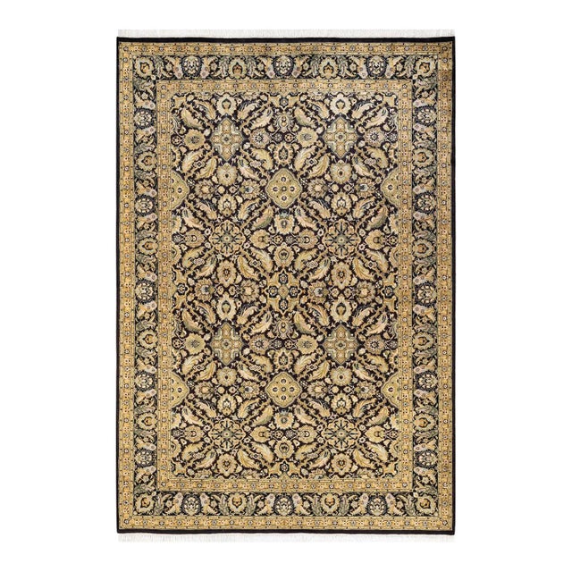 Brown Mogul, One-of-a-Kind Hand-Knotted Area Rug in Brown, 6' 1" x 9' 0" For Sale - Image 8 of 8