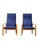 A stunning pair of sculptural high-back lounge chairs designed by Arne Jacobsen for Fritz Hansen. These chairs feature...