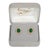 Emerald Stud Earrings W Earth Mined Diamonds in Solid 14k Yellow Gold Oval - 2 Pieces For Sale - Image 4 of 8