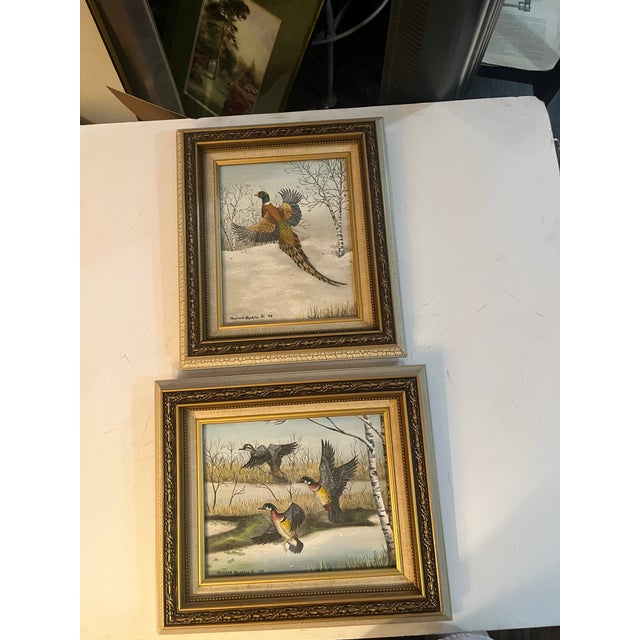 Realism Howard Hopkins Jr 2003 Acrylic on Board Birds Paintings - Set of 2 For Sale - Image 3 of 7