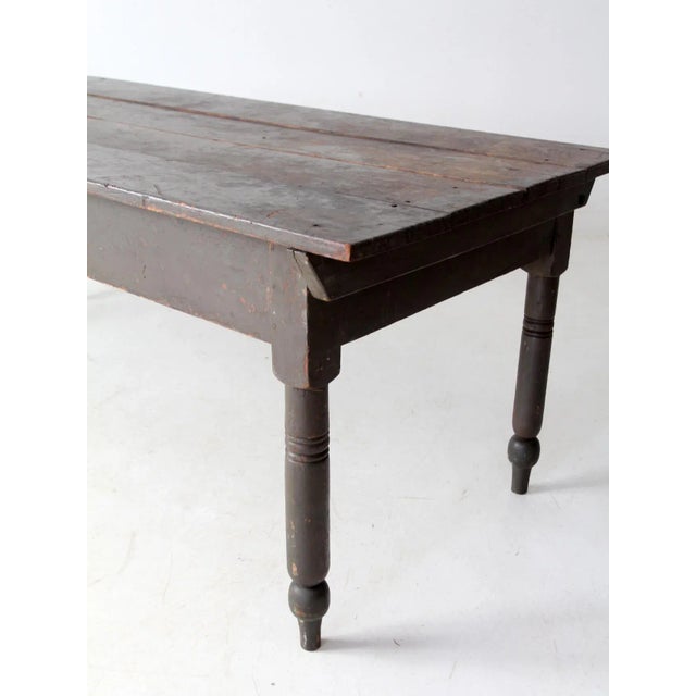 Antique Primitive Wood Farm Table For Sale - Image 9 of 18