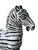 Hollywood Regency Vintage Large Black & White Zebra Sculpture Figure | Hand-Painted Crackle Glaze Ceramic Art | Hollywood Regency Safari Decor For Sale - Image 3 of 5