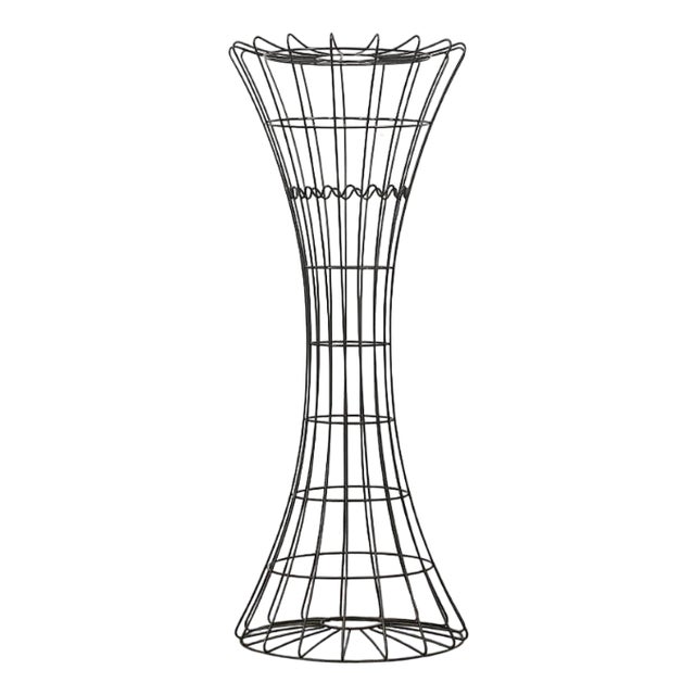 Grey-Silver Powder-Coated Bent Metal Wire Coat Stand by Verner Panton for J. Lüber AG For Sale