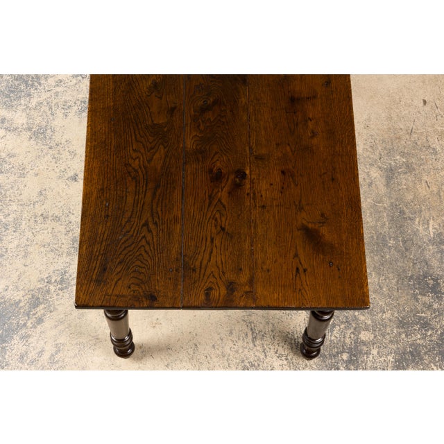 Mid-19th Century French Provincial Louis Philippe Style Oak Writing Table For Sale - Image 11 of 18