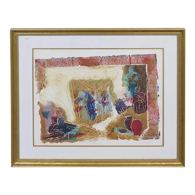 Framed Etching of Nudes For Sale