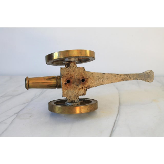 Vintage Brass and Metal Cannon For Sale - Image 9 of 9