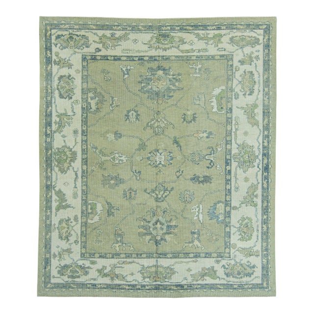 Turkish Oushak Rug 8'8" x 10'2" #19052 For Sale