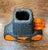 Orange Mid Century Orange Fat Lava "Banjo Vase" by Roth Keramik For Sale - Image 8 of 10