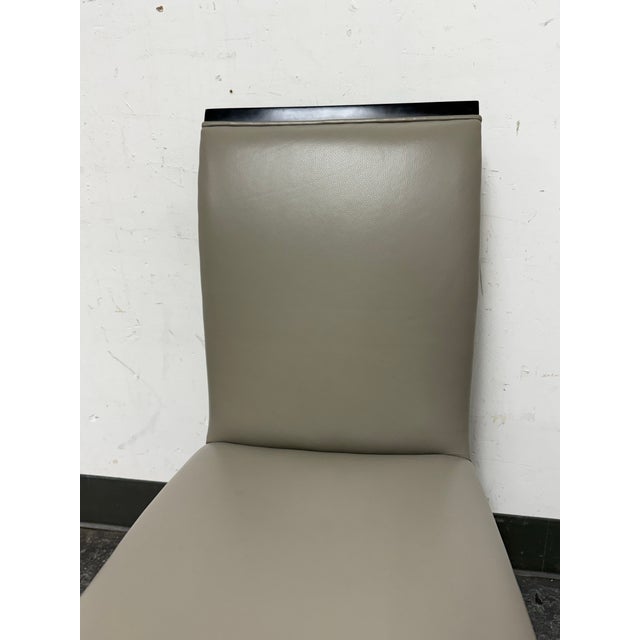 Swaim Vibe Leather Side Chair For Sale In San Francisco - Image 6 of 12