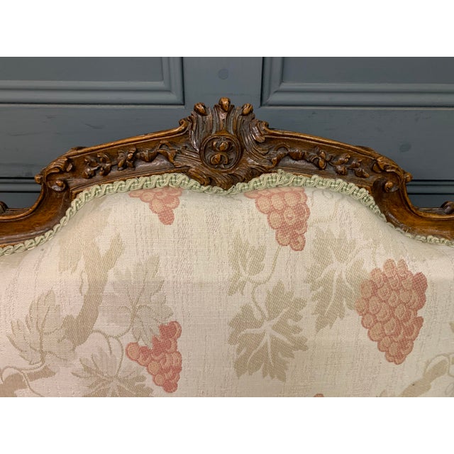 Brown French Carved Walnut Armchairs, 1910, Set of 2 For Sale - Image 8 of 17