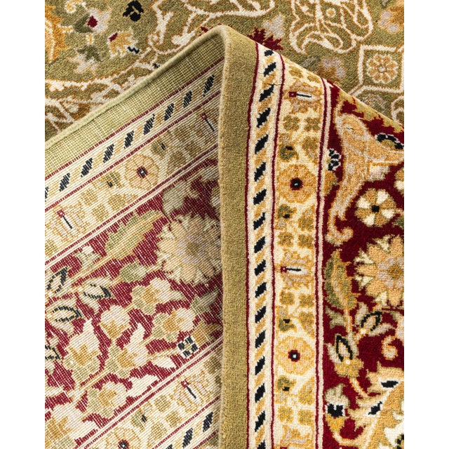 Mogul, One-of-a-Kind Hand-Knotted Area Rug - Green, 5' 3" x 5' 4" For Sale In New York - Image 6 of 8