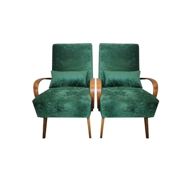 Set of Armchairs by Jindřich Halabala For Sale