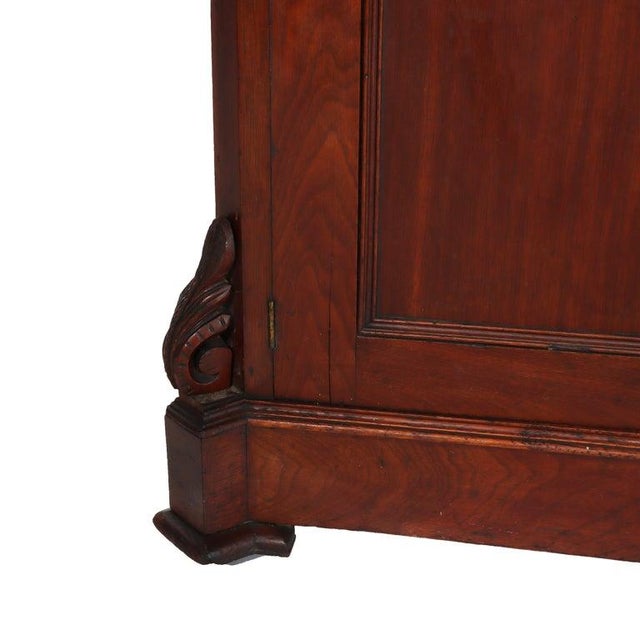 1900 - 1909 Antique Carved Walnut 2-Door 2-Drawer Washstand With Backsplash Circa 1900 For Sale - Image 5 of 16