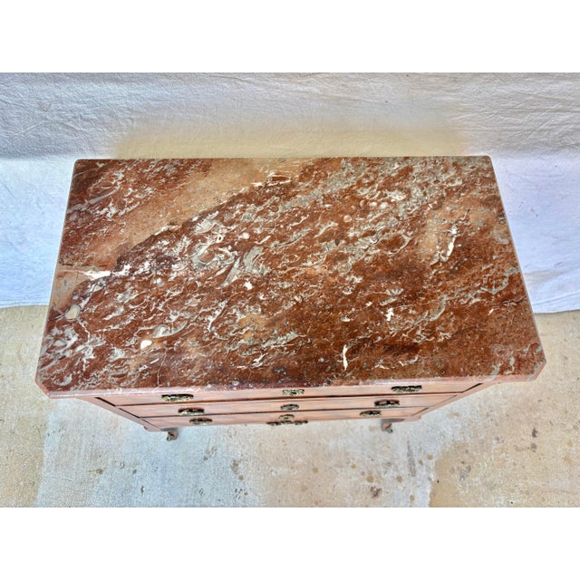 Early 20th Century French Louis XV Style Marble Top Chest of Drawers For Sale - Image 6 of 12