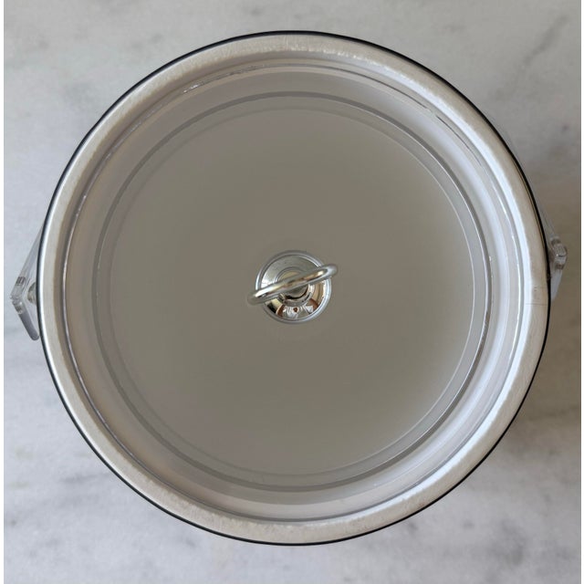 Late 20th Century Vintage Ice Bucket With Lucite and Silver Foil Finish For Sale - Image 5 of 8