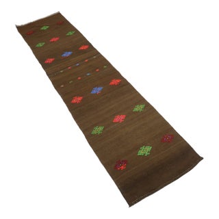 Vintage Turkish Kilim Runner-2′4″ × 9′5″ For Sale