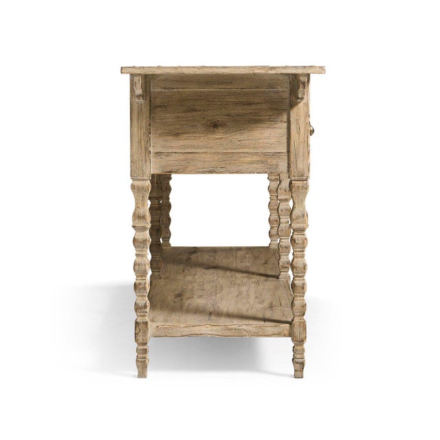 Rustic Farmhouse Tapered-Leg Console Table For Sale - Image 9 of 10