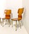Curved Wooden Chairs with Brass Legs, 1970, Set of 4 For Sale - Image 17 of 18