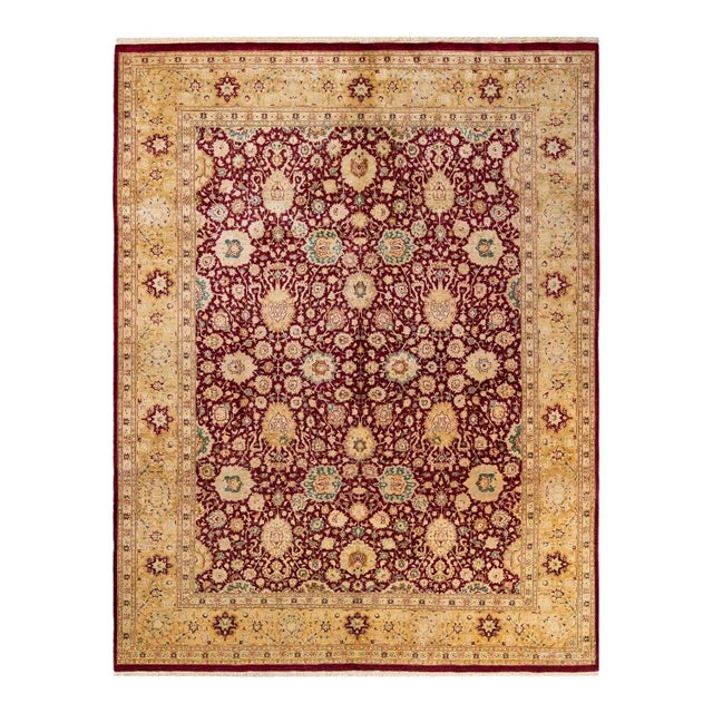 Red Mogul, One-of-a-Kind Hand-Knotted Area Rug in Red, 7' 10" x 10' 3" For Sale - Image 8 of 8