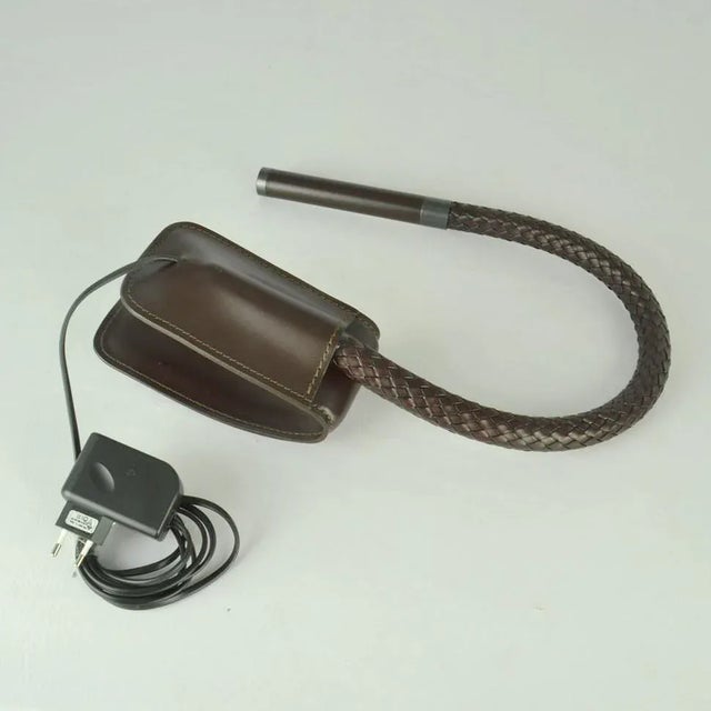 Chocolate Brown Leather Clip Lamps from Poltrona Frau, 2000s, Set of 2 For Sale - Image 10 of 13