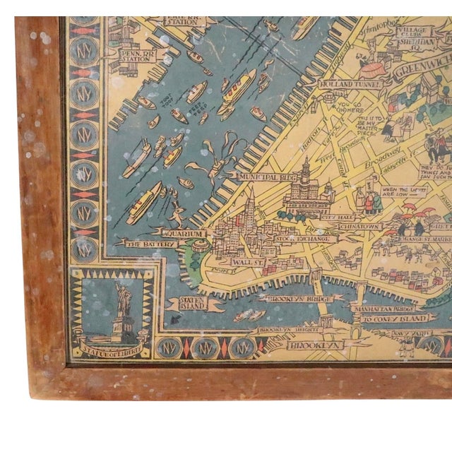 1930s Art Deco Map of New York by Russell Patterson for r.h. Macy C. 1939 For Sale - Image 5 of 11