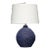 Lifestyle by JY Cape Rattan Table Lamp in Indigo Blue For Sale