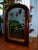 Wood Large Antique Arched Top Deep Well Walnut Gold Gilt Hall Pier Mirror For Sale - Image 7 of 11