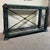 1980s Vintage Neoclassical Verdigris Wood, Brass and Glass Tiered Console Table For Sale - Image 5 of 11