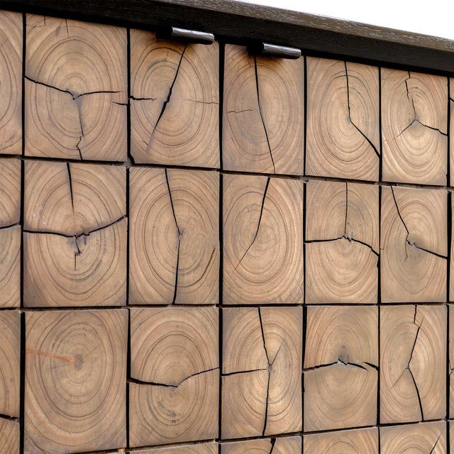 Kenneth Ludwig Chicago Muestra Wood Grain 2 Door Cabinet For Sale - Image 4 of 5