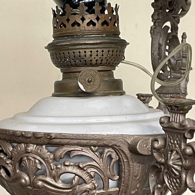 Vintage Oil Pendant Lamp, 1920s For Sale - Image 12 of 16