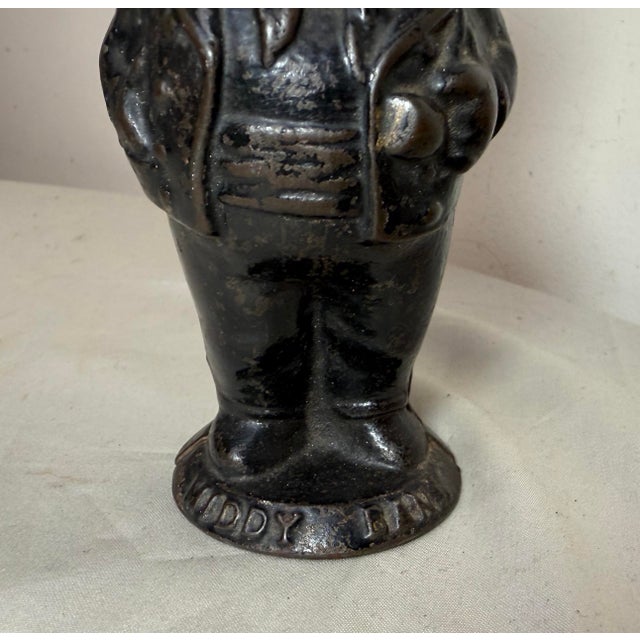 19th Century Rare Antique 19th Century 1880's Painted Cast Iron Middy Boy Coin Still Bank For Sale - Image 5 of 10