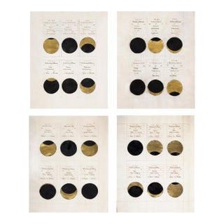 Antique Eclipse Phases Set of 4 Prints – 16" X 20" For Sale