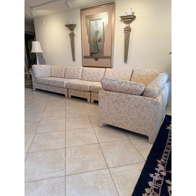 1980s 1980s Milo Baughman Style Neutral Parsons Sectional For Sale - Image 5 of 11
