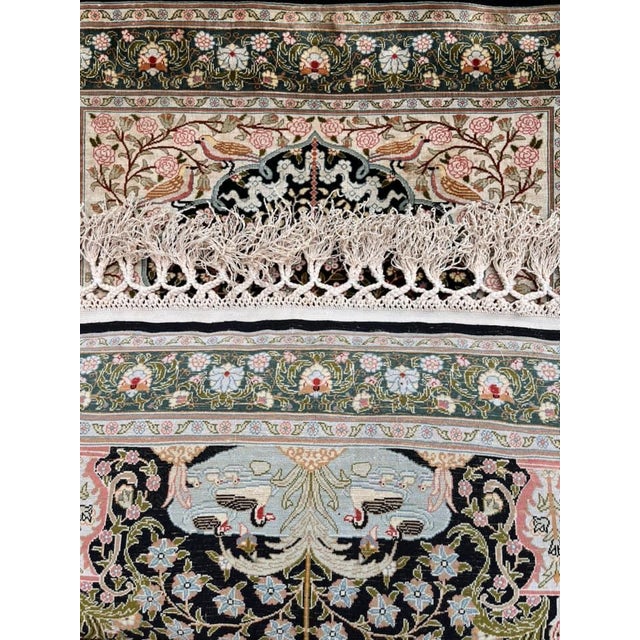 Vintage Hereke Silk Rug, Turkey, 1970s, in Flawless conditions. Designed 1970 to 1979